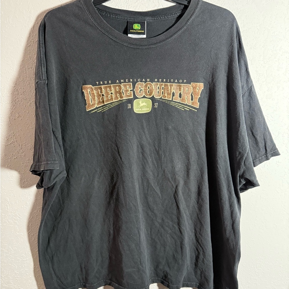 Men’s 2XL Black John Deere Outdoor, Country, Casual, Short Sleeve Tee Shirt